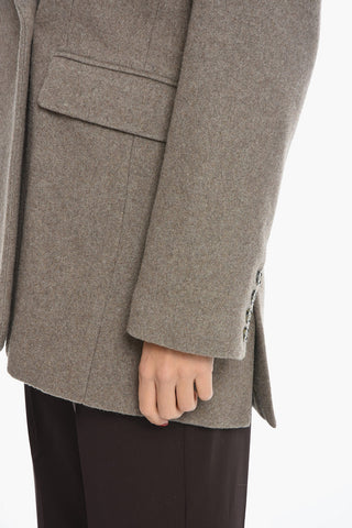 Wool Blend Double Breasted WILMA Coat with Flap Pocket