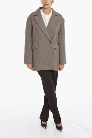 Wool Blend Double Breasted WILMA Coat with Flap Pocket