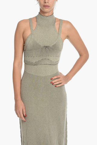 Ribbed MACON Bodycon Dress with Removable Top