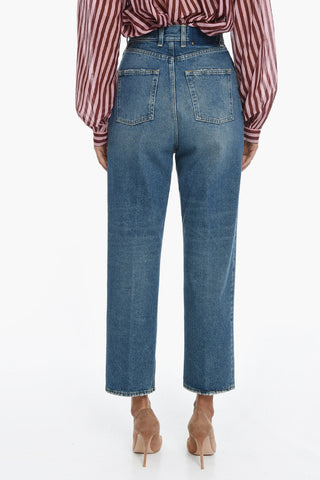 Mid Wash COLUMBUS Mom Fit Denims 22cm