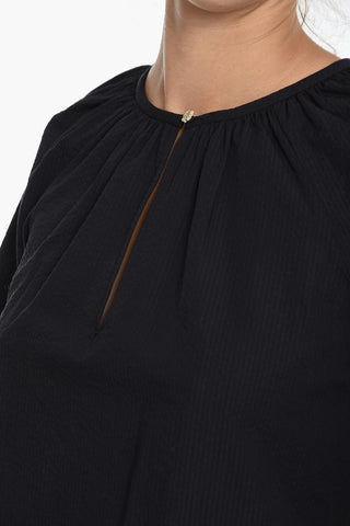 Blusa Girocollo in Tinta Unita 