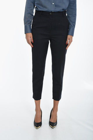 Regular Waist Wool Pinstriped MATILDA Pants