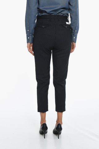 Regular Waist Wool Pinstriped MATILDA Pants