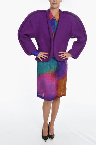 Padded Detail Wool Blend VOYA Coat