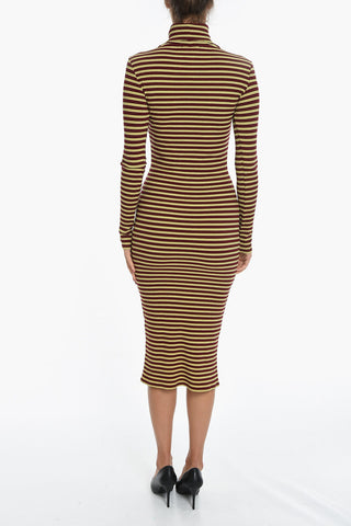 Turtle-neck Striped SONIC Bodycon Dress