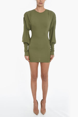Batwing Sleeved QUINN Jersey Minidress 