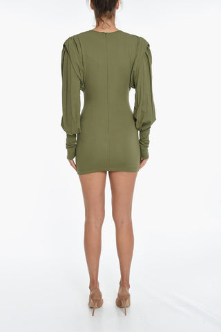 Batwing Sleeved QUINN Jersey Minidress 