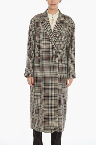 Houndstooth Motif  WANDA Double Breast Coat