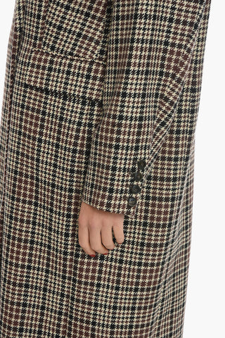 Houndstooth Motif  WANDA Double Breast Coat