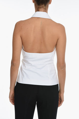 BOUTIQUE Bare Back Cotton Vest with Buckle