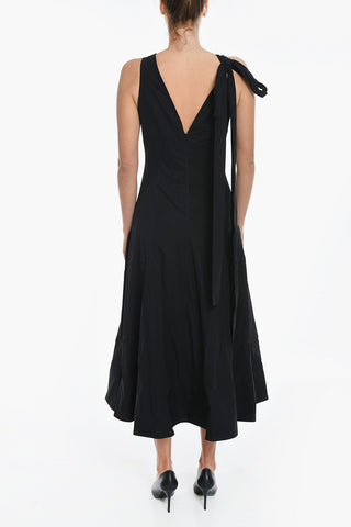 Vestito Svasato in Cotone Organico con Zip Posteriore