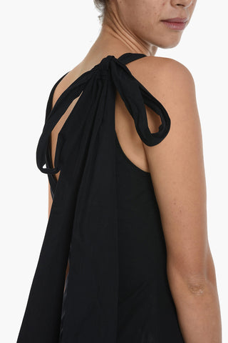 Vestito Svasato in Cotone Organico con Zip Posteriore