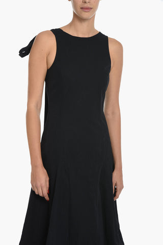 Vestito Svasato in Cotone Organico con Zip Posteriore