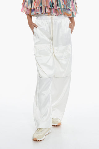 Satin DOUCHESSE Cargo Pants With Drawstrings