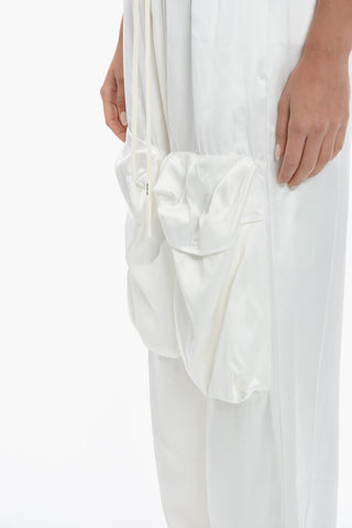 Pantaloni Cargo DUCHESSE In Satin Con Coulisse