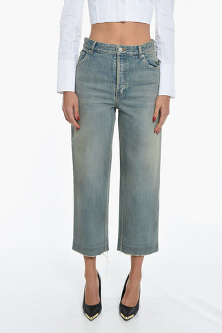 Jeans Regular Fit Con Fondo A taglio Vivo