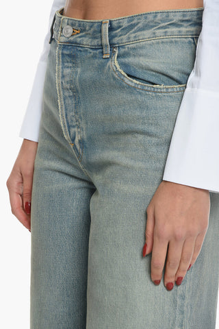 Jeans Regular Fit Con Fondo A taglio Vivo