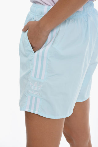Nylon Shorts with Contrasting Side Bands