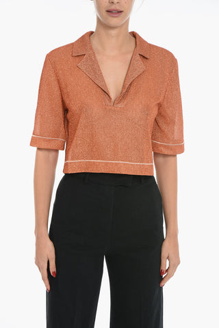 Polo Cropped Fit in Lurex