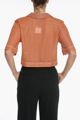 Polo Cropped Fit in Lurex