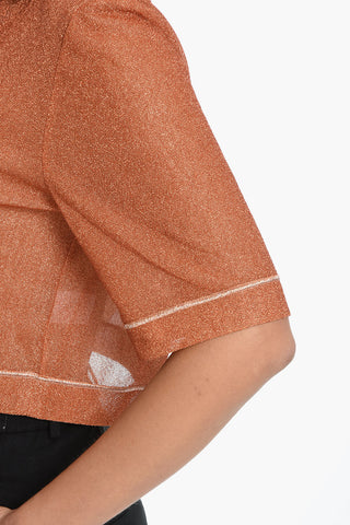 Polo Cropped Fit in Lurex