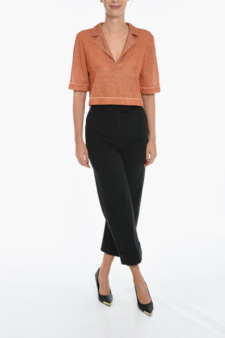 Polo Cropped Fit in Lurex