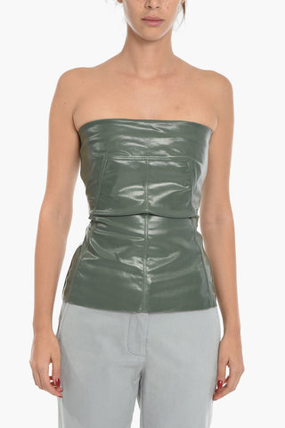 Zip Closure Bustier Top