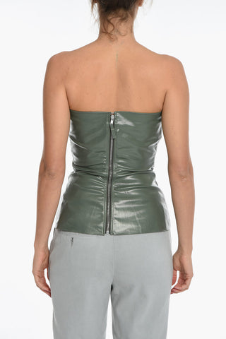Zip Closure Bustier Top