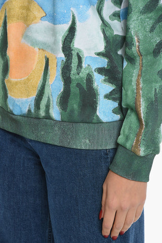 Crew Neck TRUE FOREST Fleece Cotton Sweatshirt