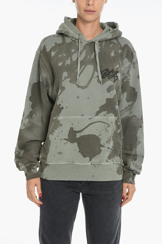 Camouflage Motif Brushed Cotton Hoodie