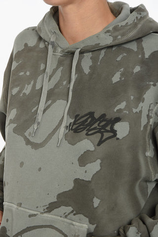 Camouflage Motif Brushed Cotton Hoodie