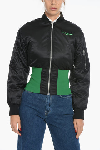 Elastic Waist Padded Bomber