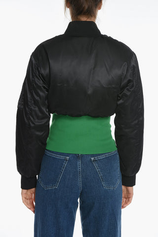 Elastic Waist Padded Bomber