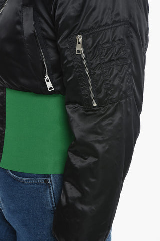 Elastic Waist Padded Bomber