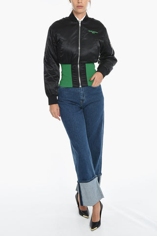Elastic Waist Padded Bomber