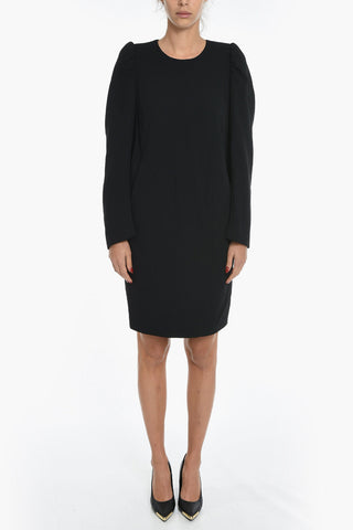 Puffed Sleeved DENZO Dress with Back Zip