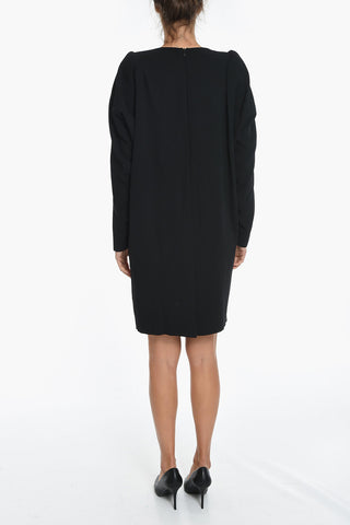 Puffed Sleeved DENZO Dress with Back Zip
