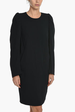 Puffed Sleeved DENZO Dress with Back Zip