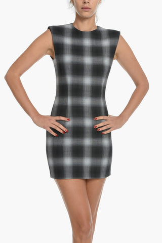 Lined VEGGIA Sheath Dress with Padded Shoulder