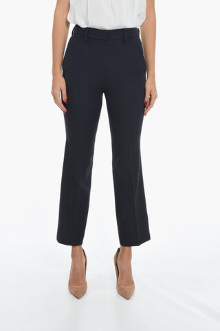 Flared Virgin Wool GABARDINE Pants with Belt Loops and 4 Pockets