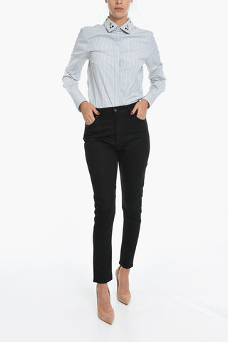 High-Waisted Slim Fit Jeans 14cm
