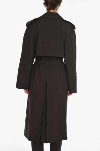Wool Double Breasted Trench with Belt