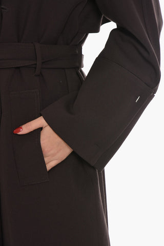 Wool Double Breasted Trench with Belt