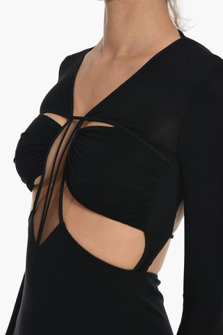 Long Sleeve Bodycon Dress with Cut-Out Details