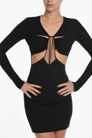 Long Sleeve Bodycon Dress with Cut-Out Details
