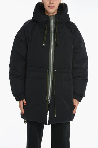 Parka Imbottito con Coulisse e Cappuccio