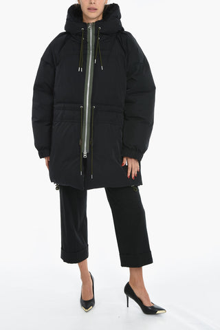 Parka Imbottito con Coulisse e Cappuccio