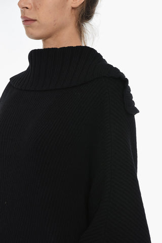 Wool and Cashmere ROSE Pull-Dress with Golden Details