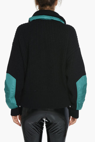 Pullover a Collo Alto DEMPSTER con Dettagli in Nylon