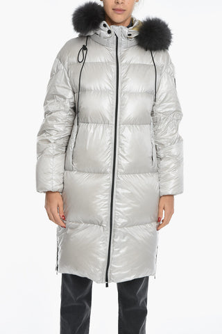Pearly Effect Padded Jacket with Drawstring
